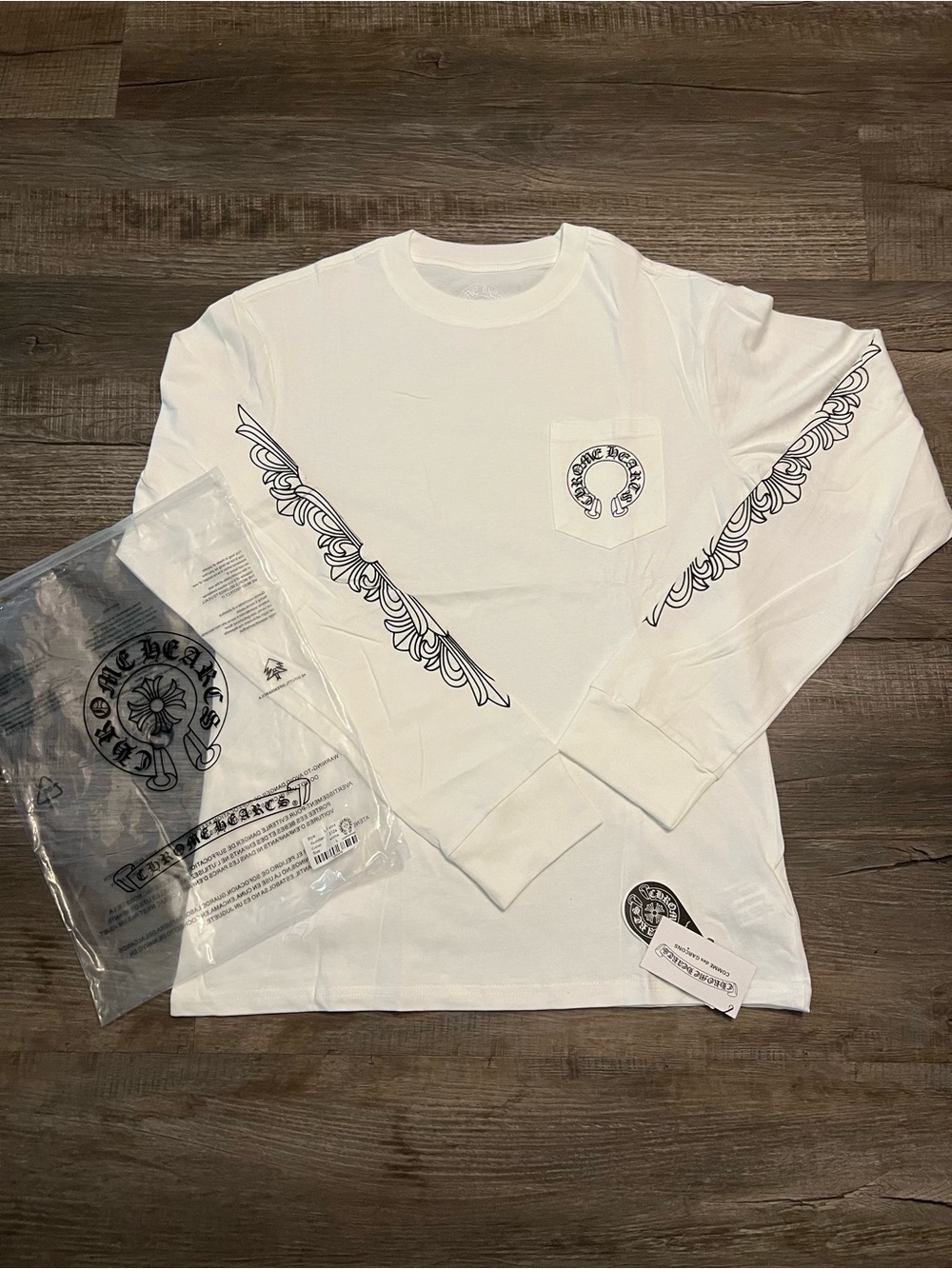 Brand new chrome heart long sleeve